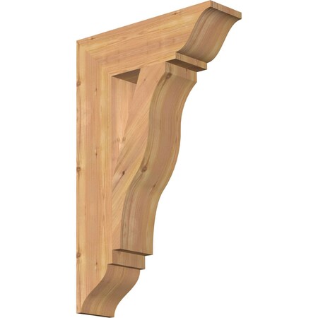 Ekena Millwork Funston Traditional Smooth Bracket, Western Red Cedar, 5 1/2"W x 20"D x 32"H BKT06X20X32FST01SWR